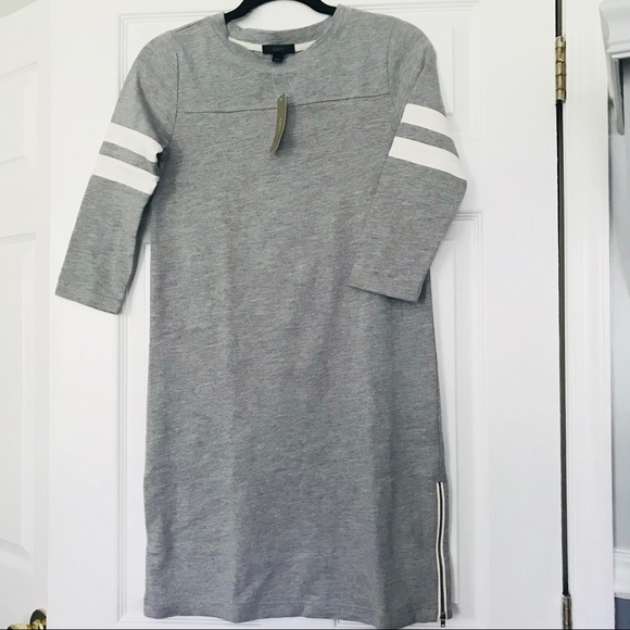 Jcrew Gray Side Zip Varsity Dress - Picture 2 of 5
